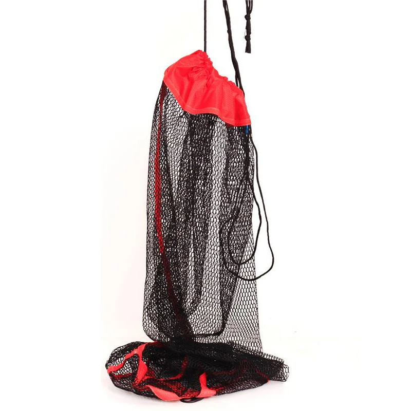 Portable Wild Fishing Harness Mouth Valley Wheat Fish Protection Net Bag With Encrypted Mesh Oxford Cloth Edge Fish Protection