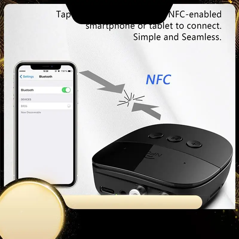 Adaptateur Audio AUX Bluetooth 5.2 pour voiture, récepteur 3.5Mm, appel mains libres sans fil, adaptateur Audio de musique pour haut-parleurs de voiture et de télévision durables