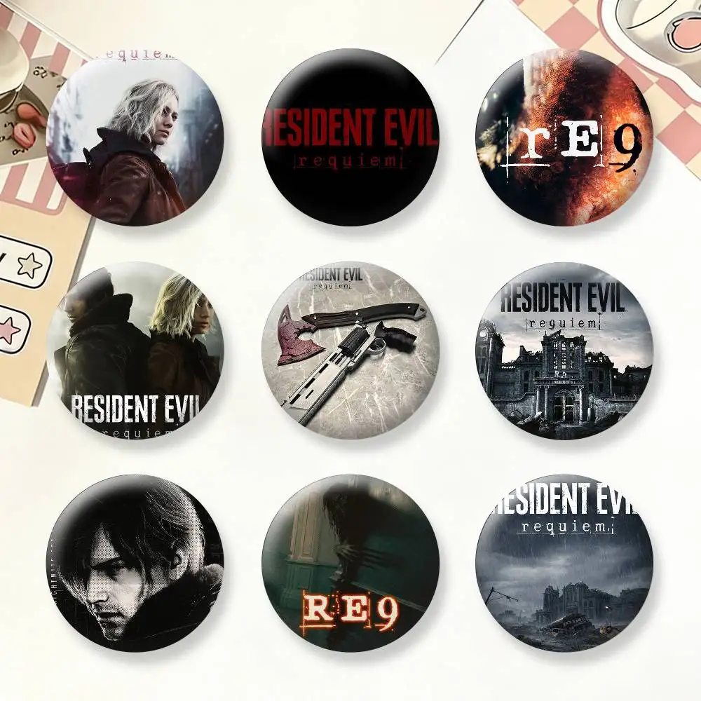

R-ResiDent E-EviL R-ReQuiem Button Pins Backpack Clothing Decor Brooch Badge Jewelry Gifts for Kids