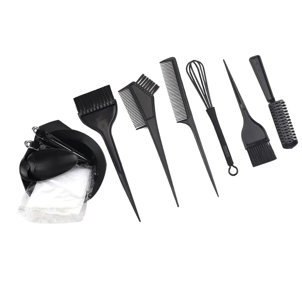 

12Pcs Hair Dyeing Tools Kit Barbershop Set Easy Clean Reusable Home Salon Accessories Black Hair Dyeing Tools Hairdressing Kit