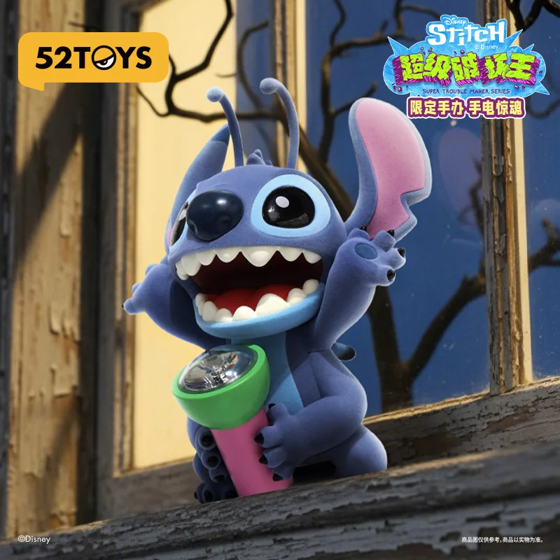 

New-Hot 52toys Stitch Large Size Collectible Figure Super Trouble Maker Flashlight Surprise Trendy Decor Gift For Toy Collectors