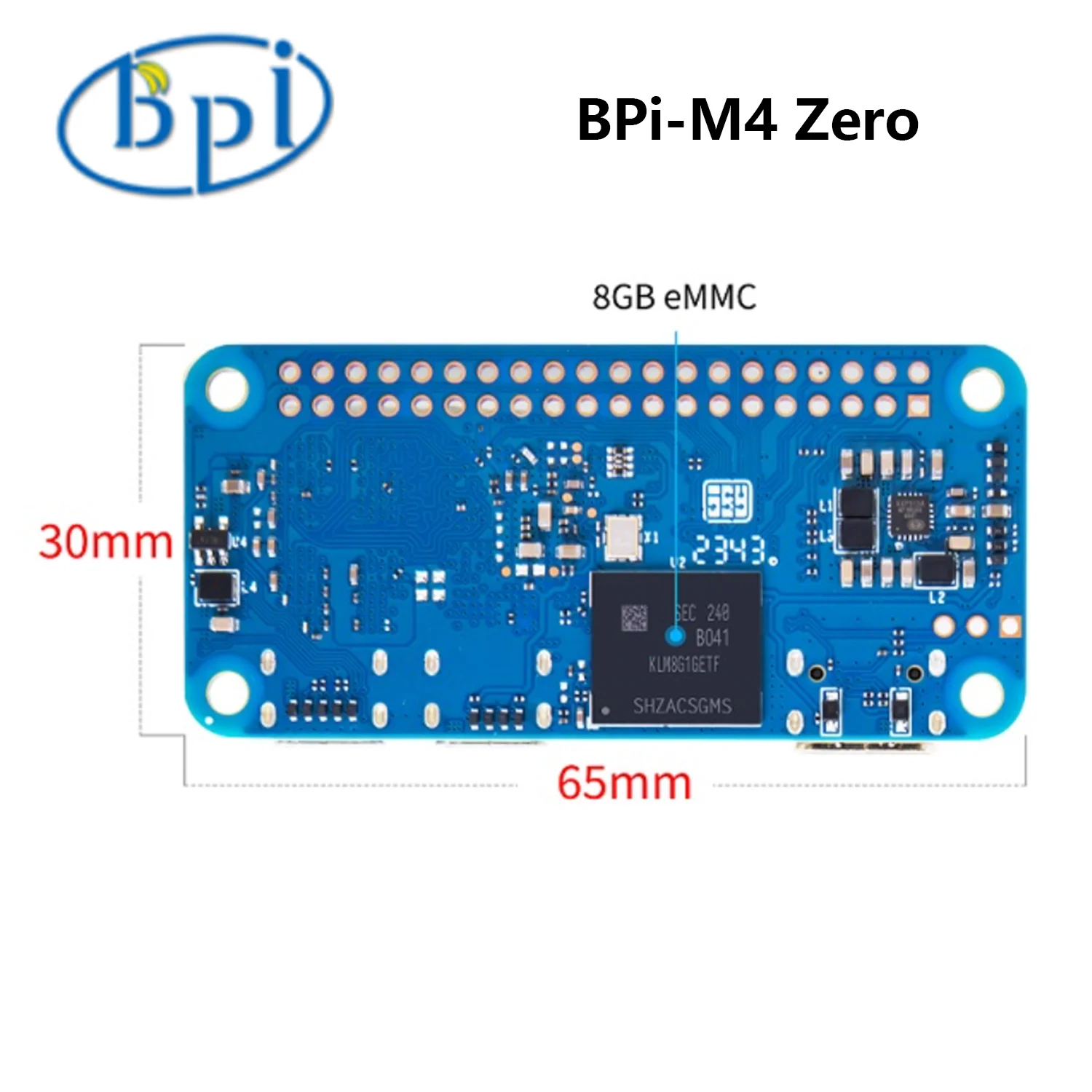 Imagem -04 - Banana pi m4 Zero Bpi-m4 Zero H618 Soc 2g 4g Ram Lpddr4 8g 32g Emmc Suporta 5g Wifi Conector de 40 Pinos Raspberry pi Zero w