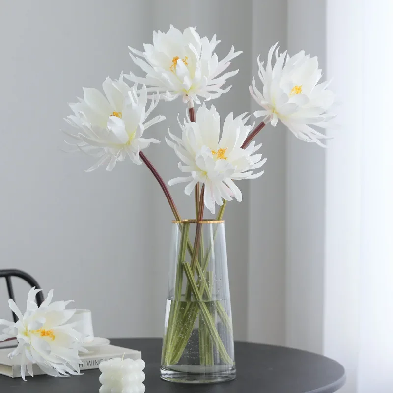 

Single Branch Simulated Epiphyllum Long Stem Silk Flower Wedding White Epiphyllum Simulated Flower