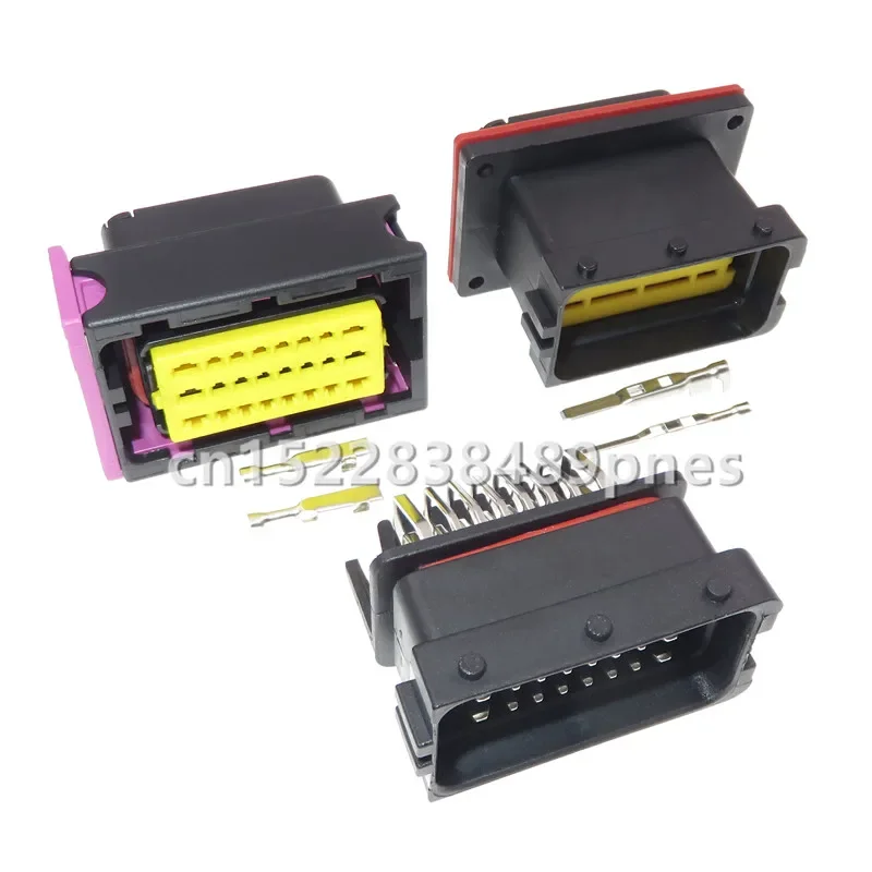 24 القطب FCI 211PC249S0005 HCCPHPE24BKA90F 211PL249S0023 كابل السيارة التوصيل السيارات ECU PCB المقبس موصل أسود #1