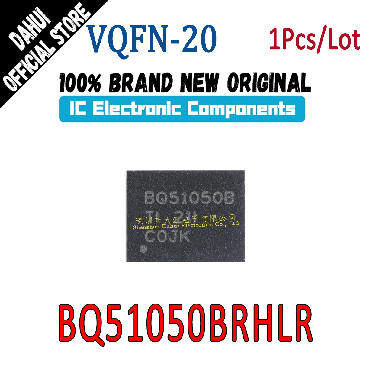 

BQ51050BRHLR Silk printing BQ51050 VQFN-20 Power management chip IC New original