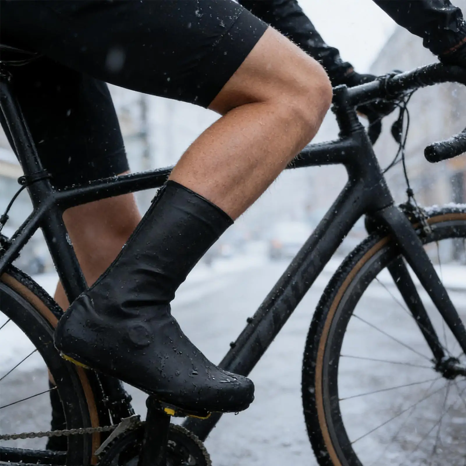 

Водонепроницаемые ветрозащитные чехлы для велосипедных ботинок (1 пара) для езды на велосипеде, теплые уличные чехлы для обуви, для горных и шоссейных видов спорта