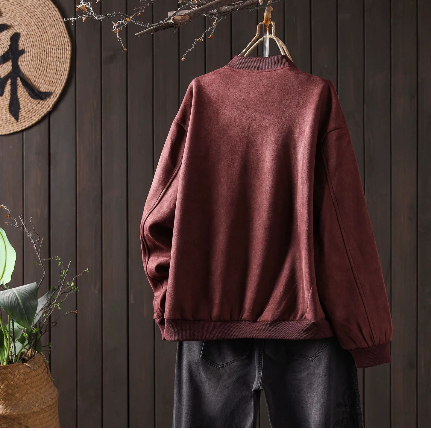 Women 2026 Fall PU Leather Jacket Stand Collar Loose Motorcycle Retro Multi Pocket Artistic Casual Outerwear Coats
