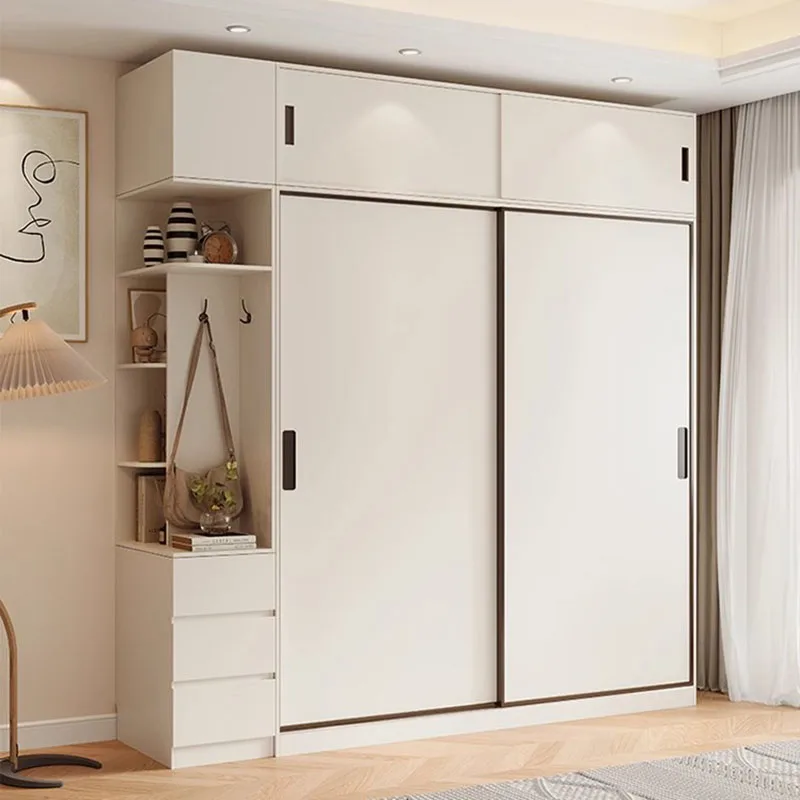 Clothes Luxury Nordic New Wardrobe Modern Wooden White Organization Wardrobe Storage Drawers Storage Vestidores Trendy Furniture