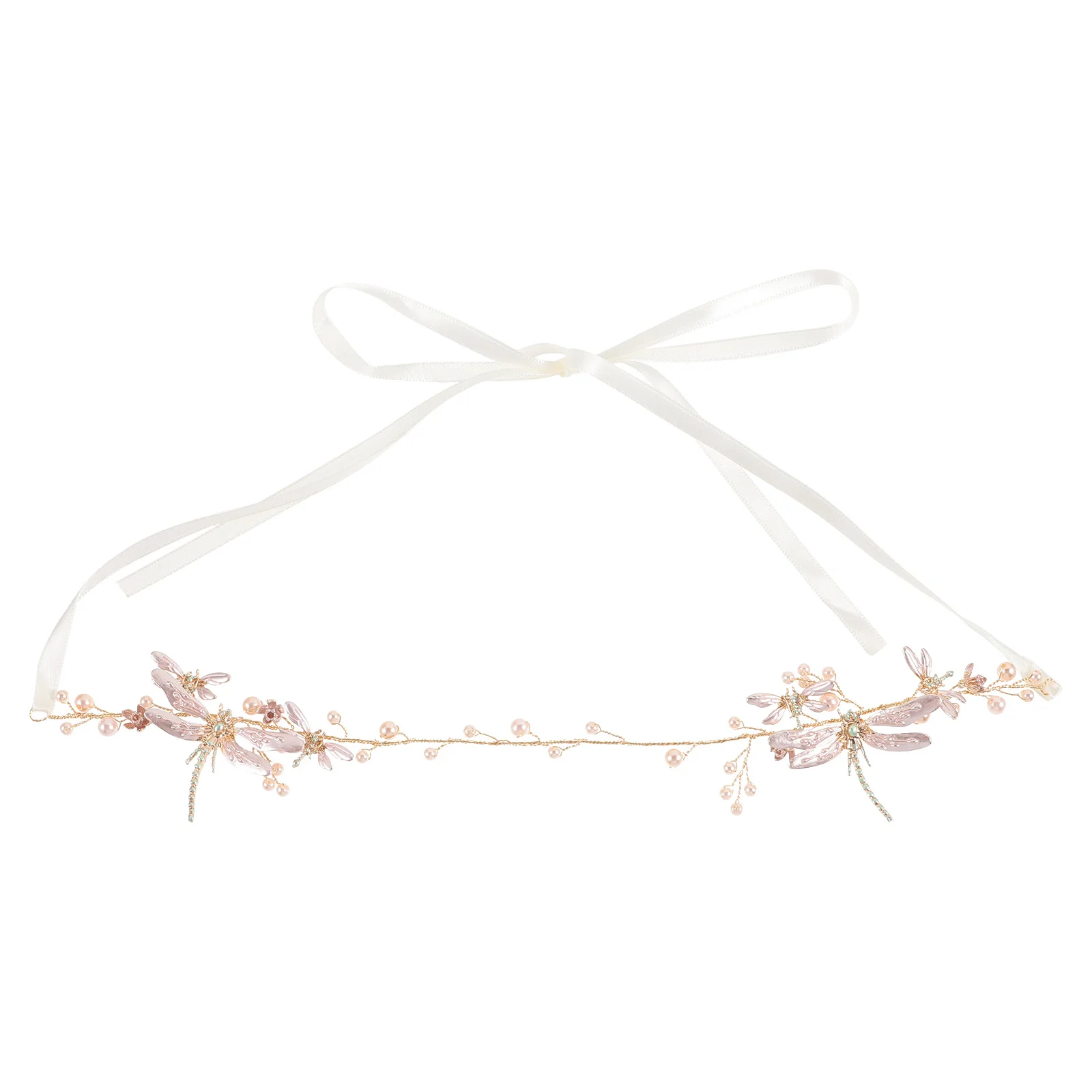 

Dragonfly Bridal Headband Exquisite Wedding Headdress Girls Hair Decor Shiny Metal Chain Style Party Bridal Accessories