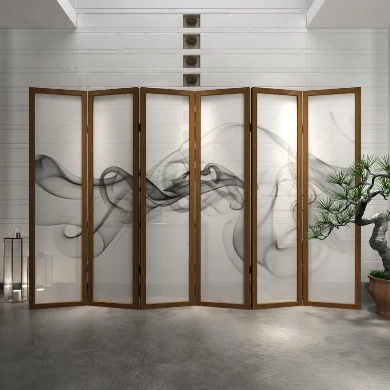 for New Chinese Style Simple Modern Folding Screen Partition for Living Room Home Hotel Tea Room Decoration Movable Room