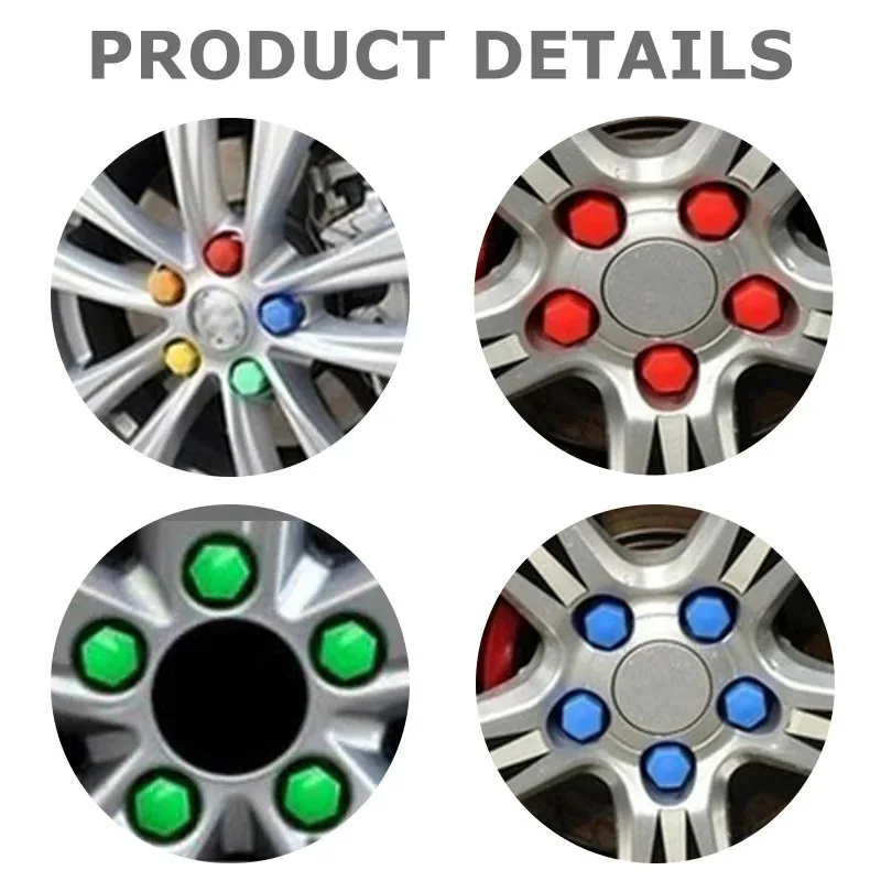 20/40Pcs Universal Anti-Rust 17/19/21mm Auto Trim Tyre Wheel Nut Screw Bolt Protection Covers Cap Car Accessories