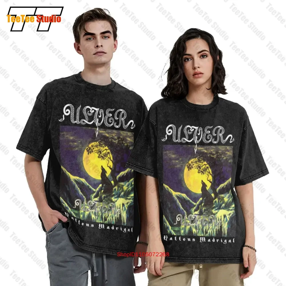 Ulver Norwegian Nattens Madrigal New Short Sleeve Vintage Oversized T-Shirt Black Tee Q6HV