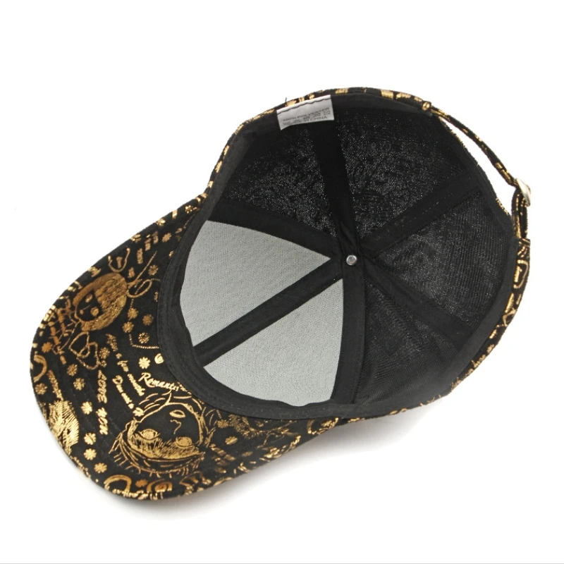 New Graffiti Baseball Cap, Gold Stamping Outdoor Hip-hop Joker Cap, Street Cool Baseball Hat, For Men And Women Sports Hat