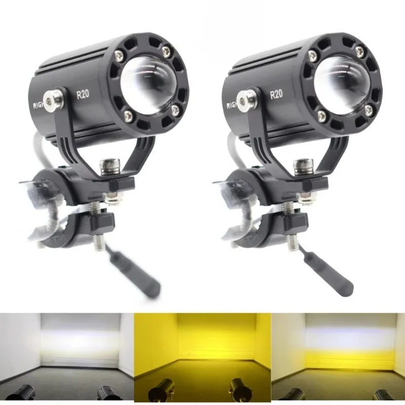 Motorcycle spotlight 50w auxiliary fog lamp wireless switch numerical control aluminum high/low beam of light tangent lamp