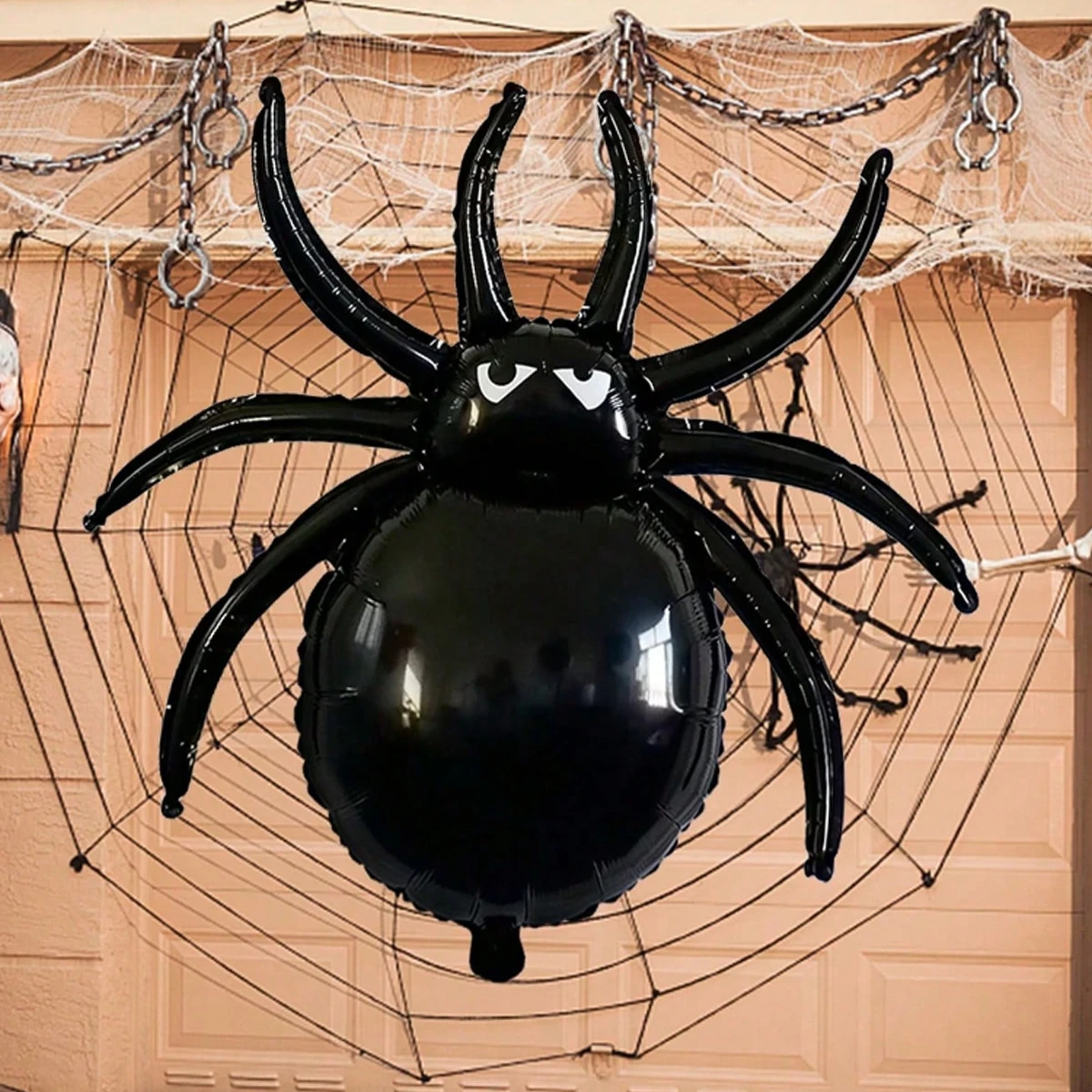 3pcs Halloween black spider balloons, Halloween party, spider theme decoration birthday party supplies