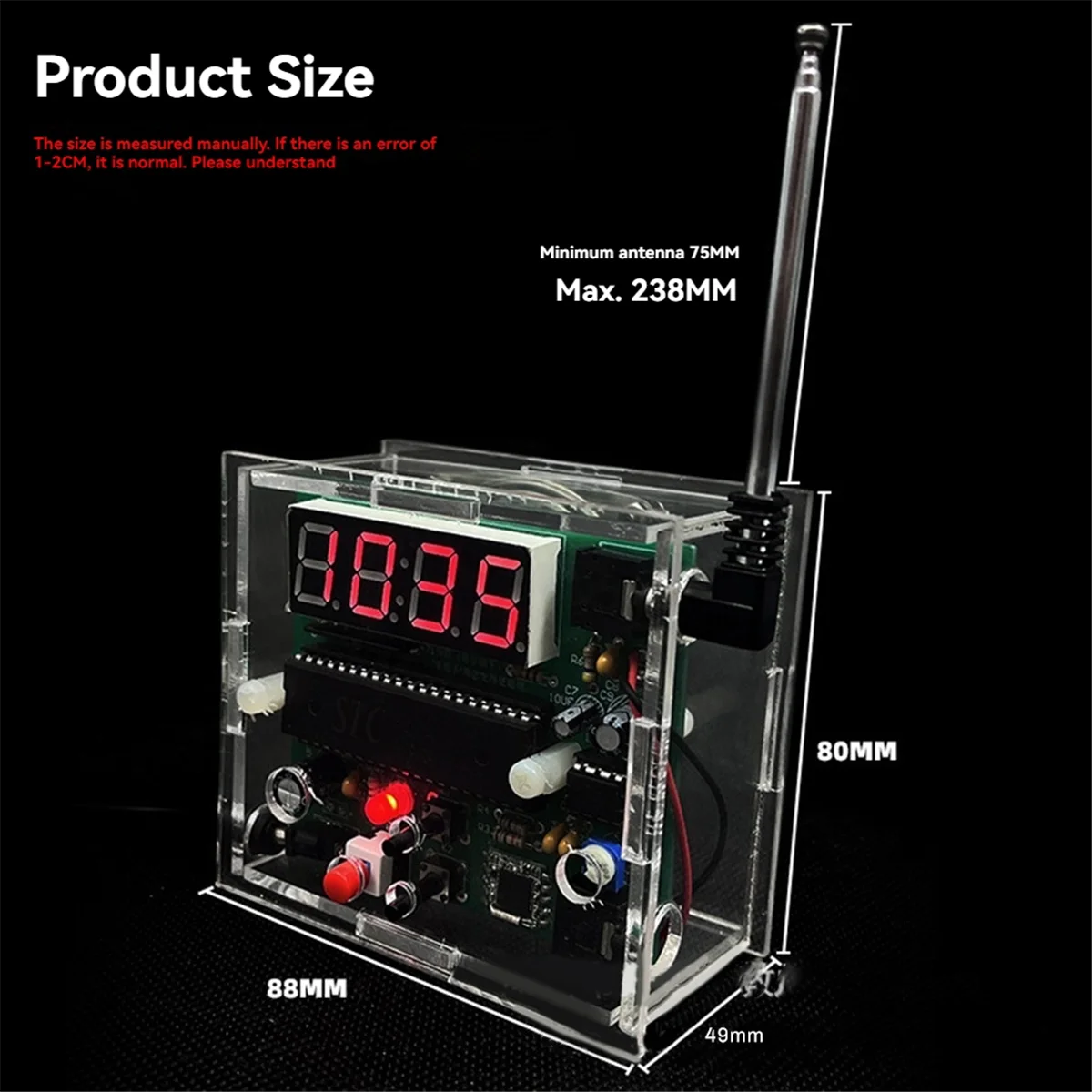 2025+ Mini FM Digital Radio DIY Kit Digital Tube Display Radio Electronic Welding Practice Loose Parts