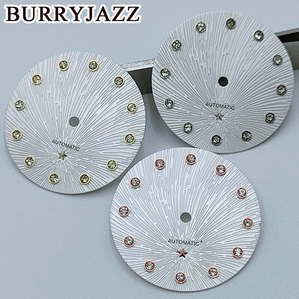 BURRYJAZZ 24.5 مللي متر الطلب ساعة ديفيل الطلب مع مؤشر الماس ستار الديكور صالح ل NH05 NH06 ساعة نسائية تعديل الملحقات
