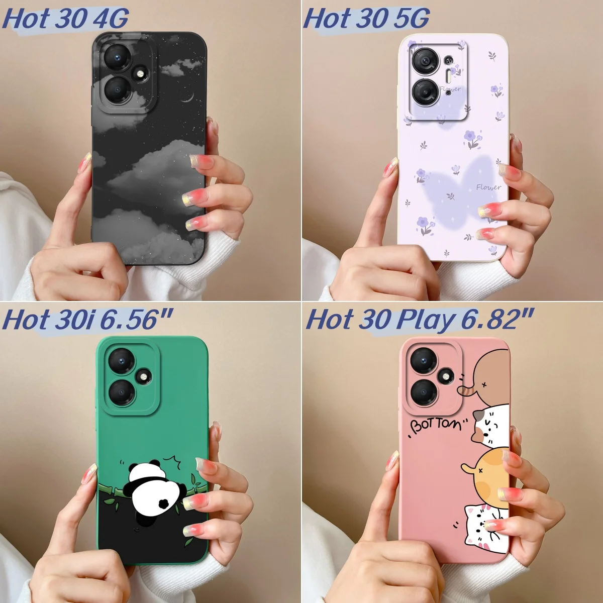 For Infinix Hot 30 30i 30Play Phone Case Exquisite Flower Soft Durable Silicone Back Cover For Hot30 Play Cases 30 i Coque Funda