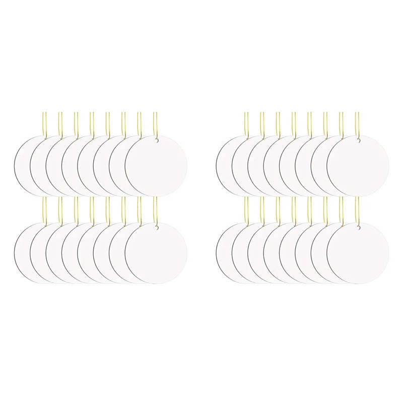 AT53 32 piezas de adornos de sublimación de metal en blanco, para decoración de árbol de Navidad, adornos en blanco, manualidades hechas a mano