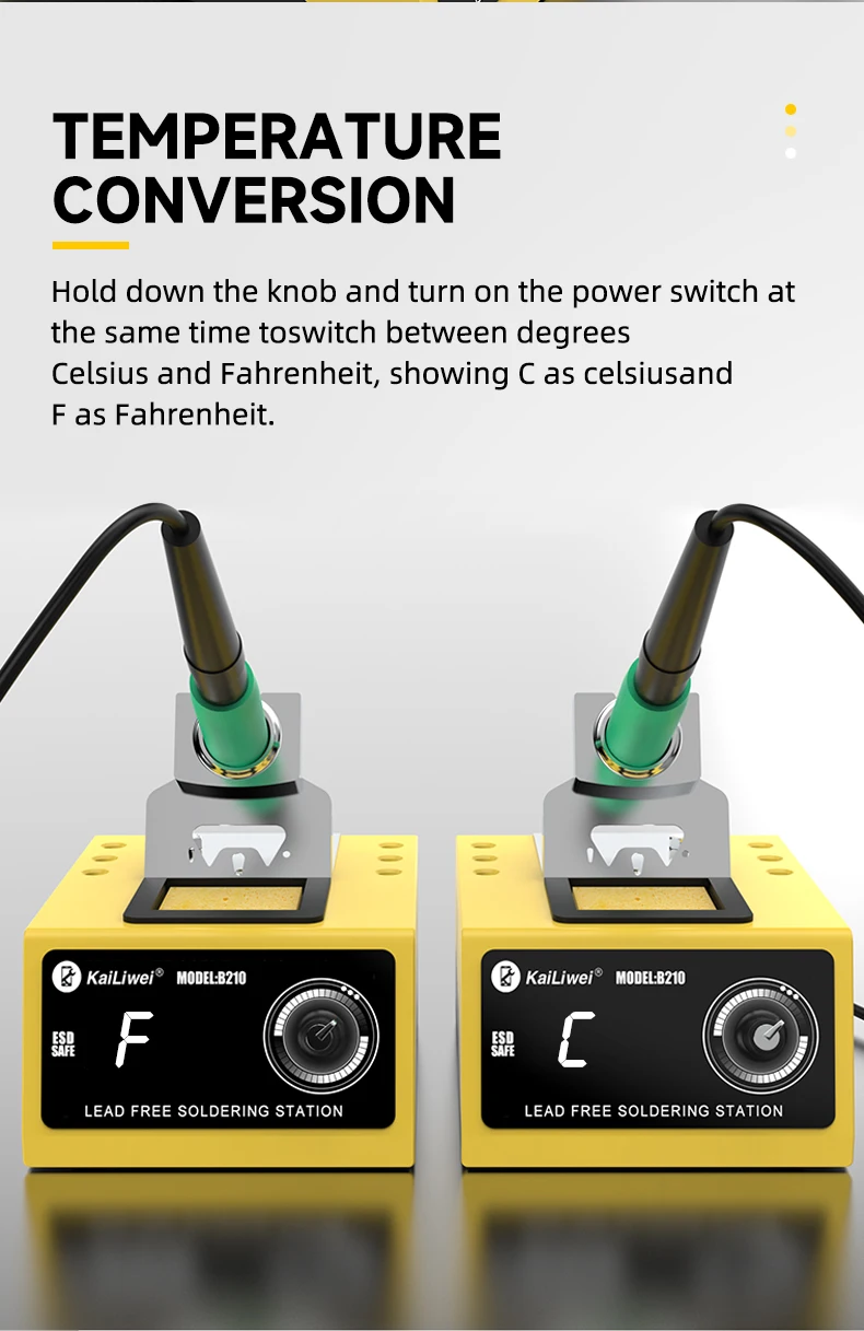 85W B210 OLED Digital Adjustment Auto Sleep Electronic Repair Welding Tool Soldering Station 1s Quick Heating With 210 Micro