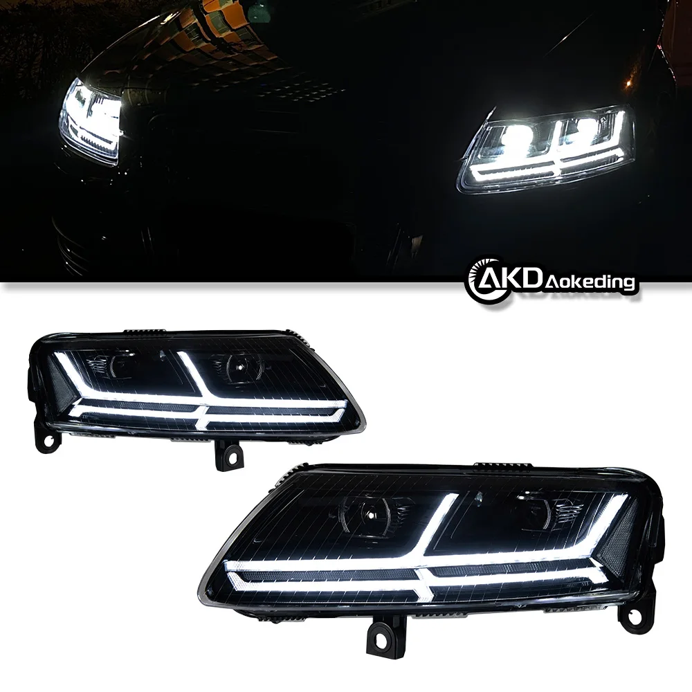 Headlight For  Audi A6 C6 LED Headlights 2005-2011 Upgrade Design LED Headlight DRL Dynamic Singal High Low Beam
