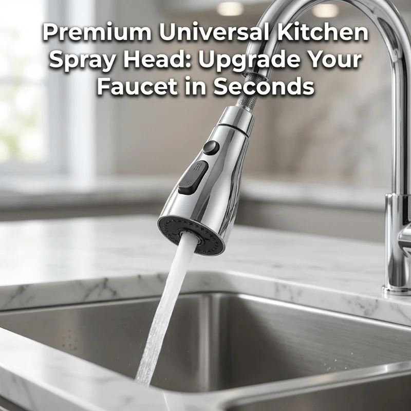 High Quality 3-in-1 Kitchen Bathroom Tap Spray Head 360° Adjustable Pull Out Sprayer Leakproof Sink Basin Replacement Nozzle