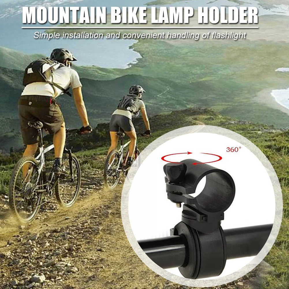 Bicycle Mounting Bracket Flashlight Holder Bike Flashlight Mount Handlebar Light Holder for Mountain Bike Cycling Riding