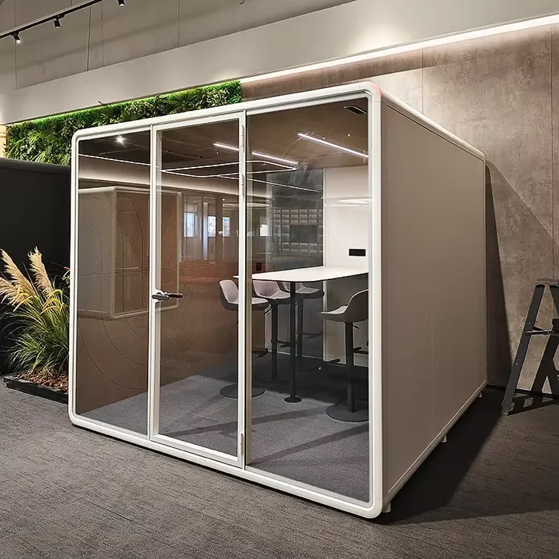 for Hot Sale Large Size Soundproof Silent Conference Box Sound Pavilion with Power Charging Plug 2