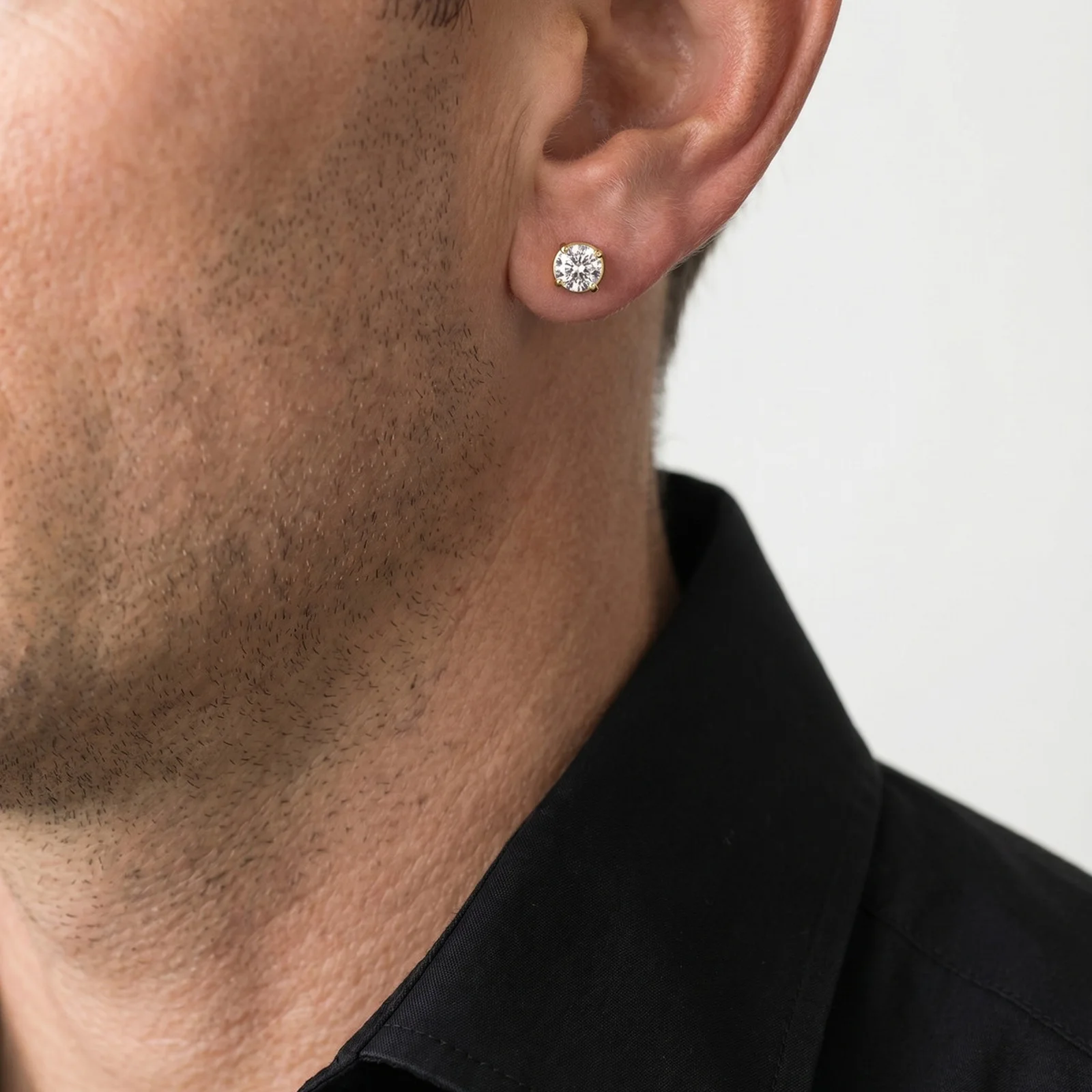 Hip-Hop Zirkon Magnetische Clip-Ohrringe für Männer und Frauen, Antiallergischer Edelstahl Nicht-Durchstechender Ohrclip, Lässiger Unisex-Schmuck – Detail 1