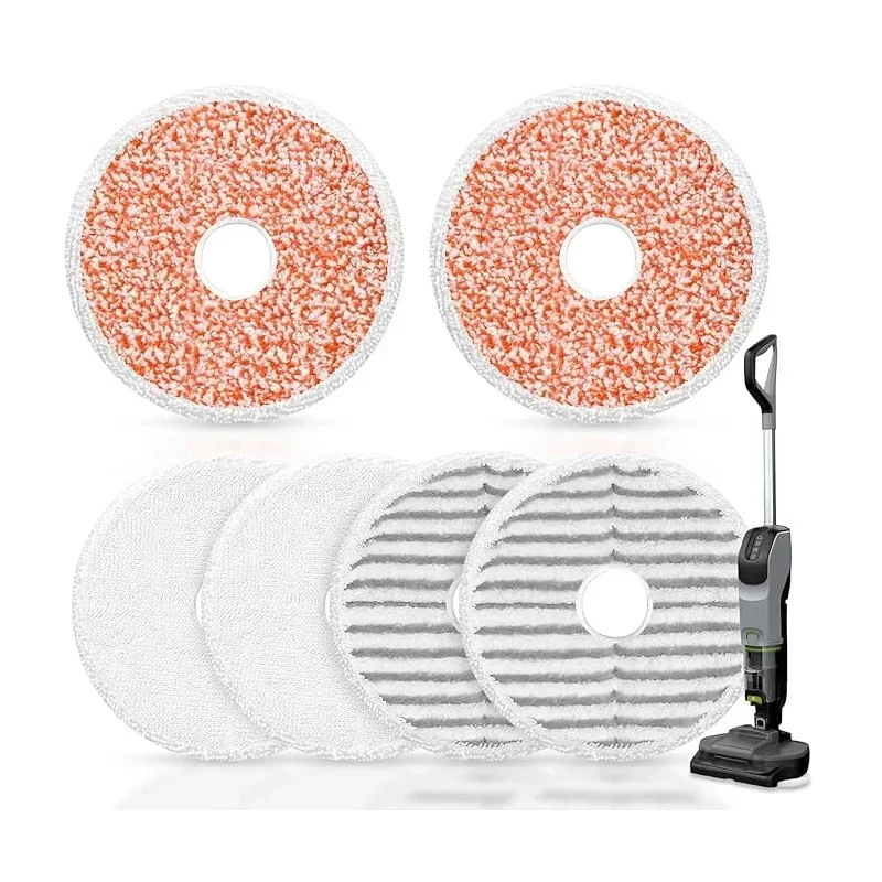 4PCS Mop Pads for Bissell SpinWave + Vac Cordless 37643/3764 All-in-one Powered Spin Mop & Vacuum for Hard Floor Spin Mop