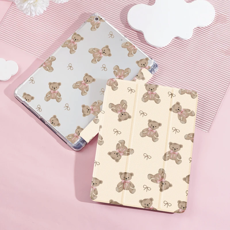 Double-sided printed protective case, suitable for iPad7/8/9, iPad10th, iPadAir, mini series, Pro11, sleep wake, foldable stand