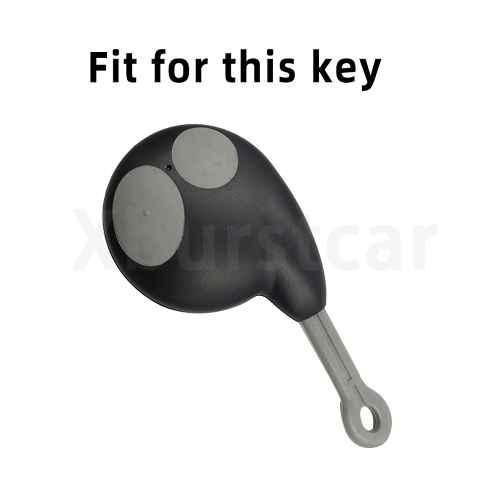 2 Buttons Gold Edge TPU Shell Fob Car Remote Key Case Cover Fit for Toyota / Cobra Alarm 7777 / 1046 / 3193 / 7928 / 8188