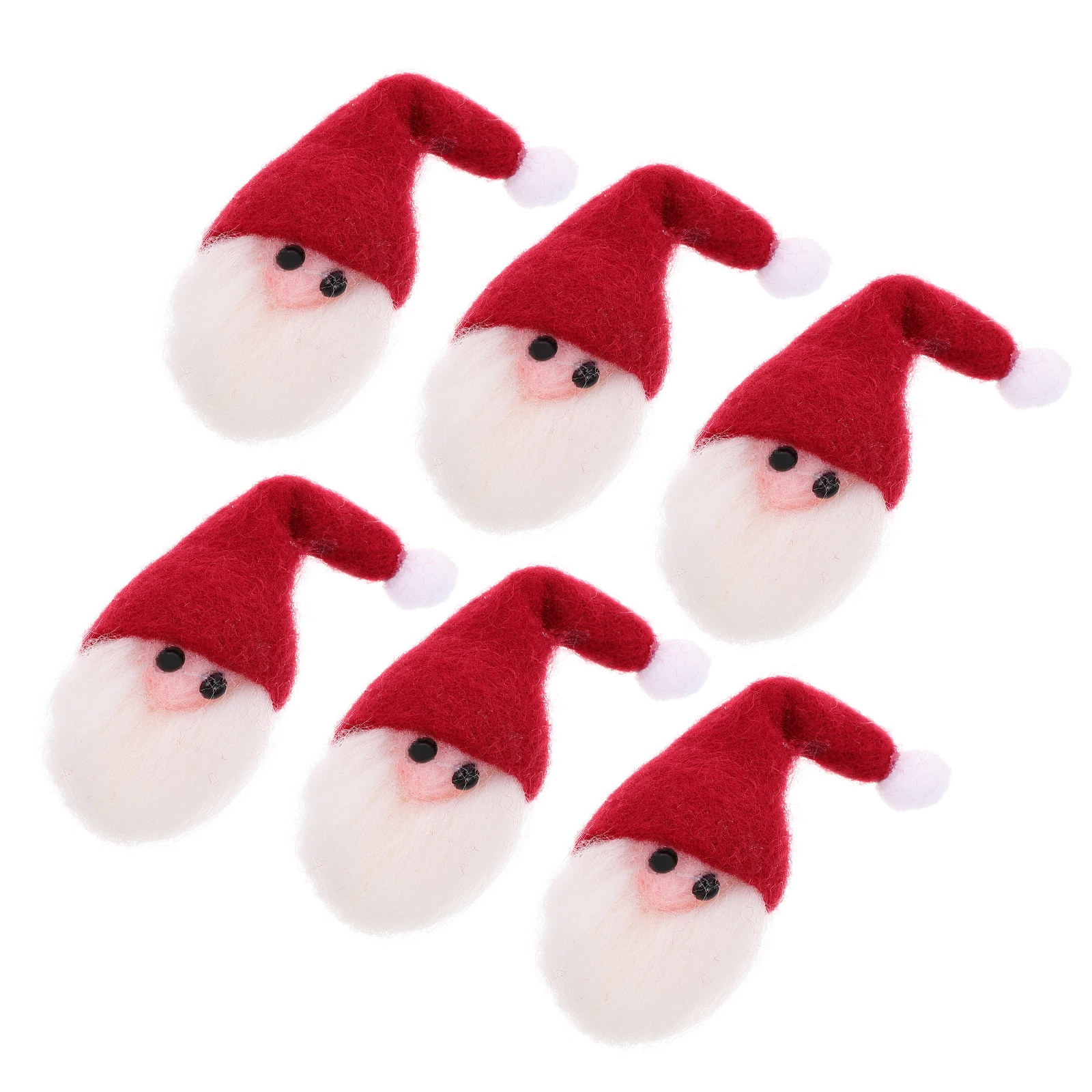 

6pcs Christmas Felt Decor Santa Claus DIY Handmade Xmas Party Props Gift Box Supplies Craft Non Fading Color Long