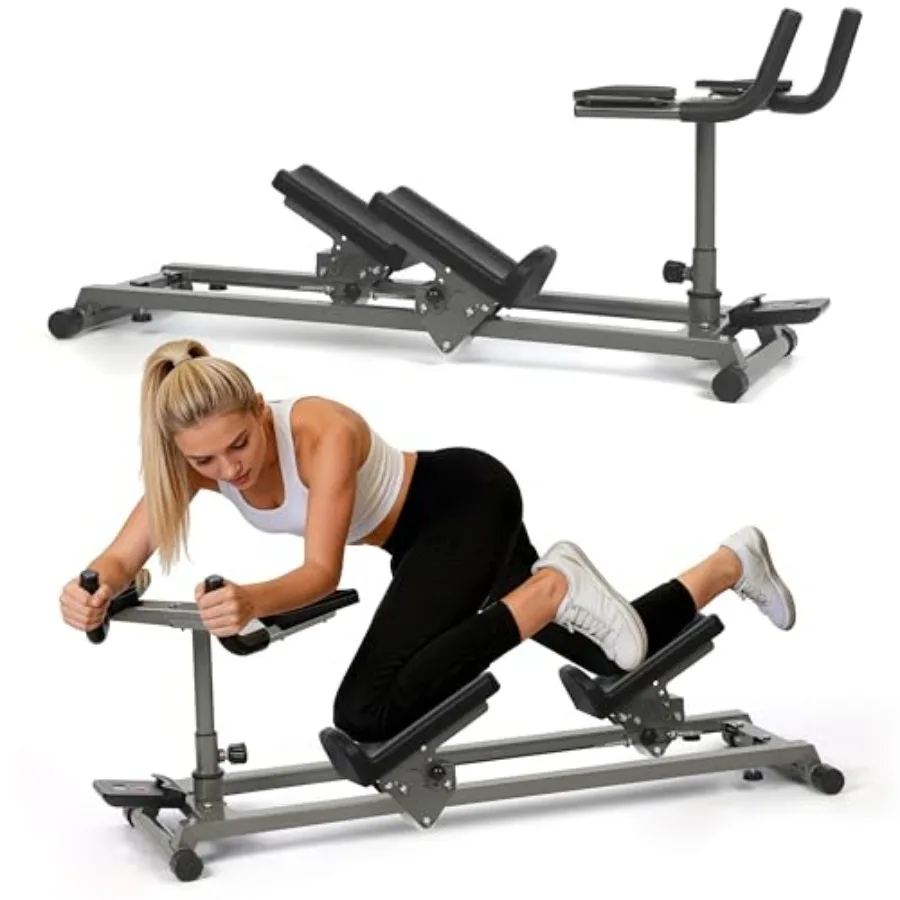 Home gym equipment: exercise crawler machine with spine twist and stretch function, full body cardio trainer for core strength,