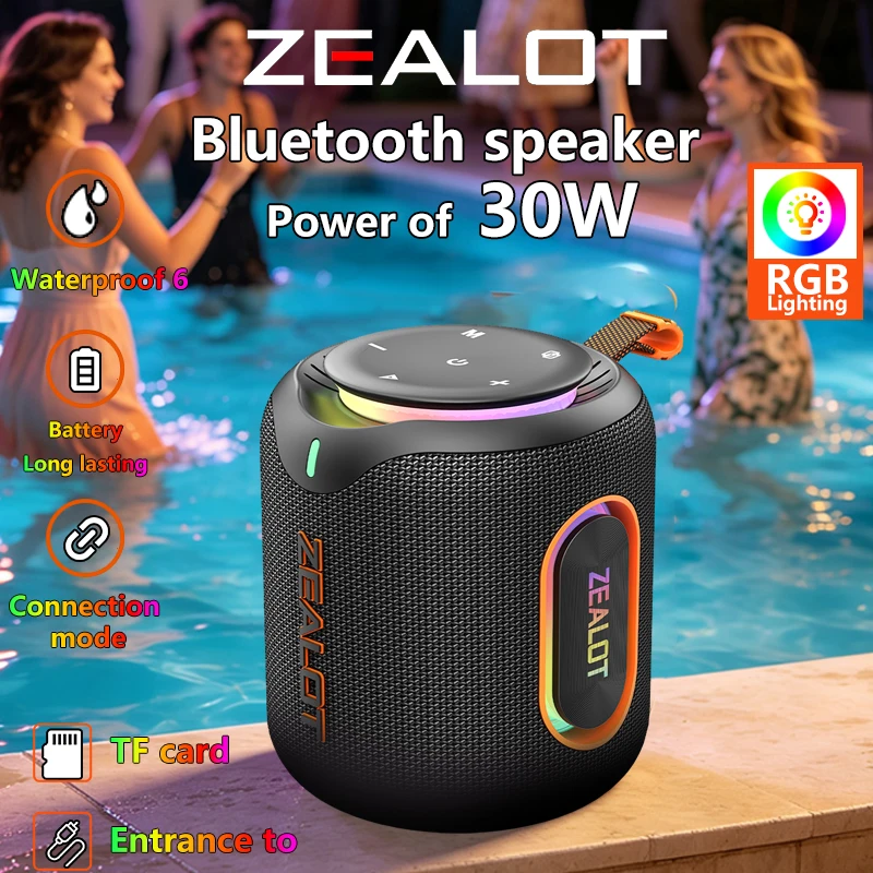 zealot-m1-30w-wireless-speaker-rgb-light-30h-playtime-waterproof-ipx6-dual-pairing-6000mah-battery-portable-wireless-speaker