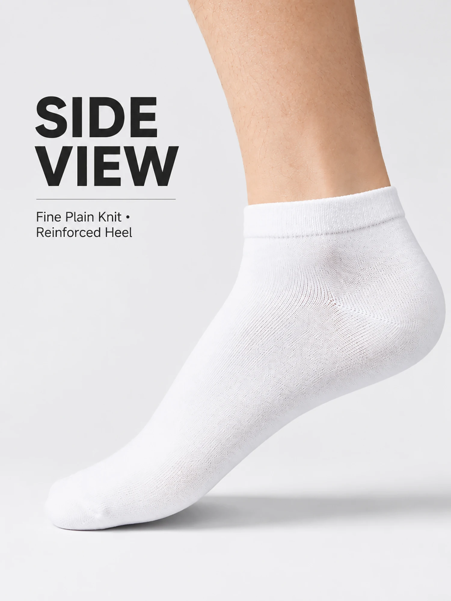 1/3/6 Pairs Women Crew Socks Solid White Mid Calf Socks Soft Breathable Basic Daily Wear Casual Simple Plain Ladies Ankle Socks