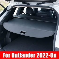 For Mitsubishi Outlander 2022 to 2024 Car Rear Trunk Privacy Curtain Security Shield Cargo Cover Waterproof Interior Accessories