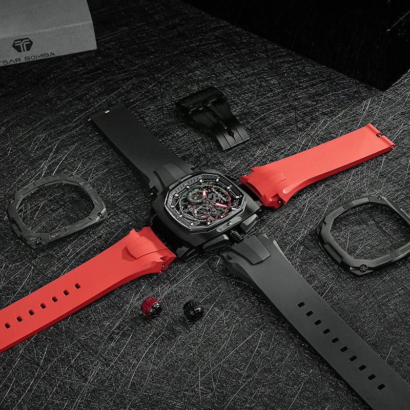 TSAR BOMBA Interchangeable Watch Accessories Replacement Bezels FKM Rubber Straps, Silicone Bands, Crowns and Custom Watch Parts