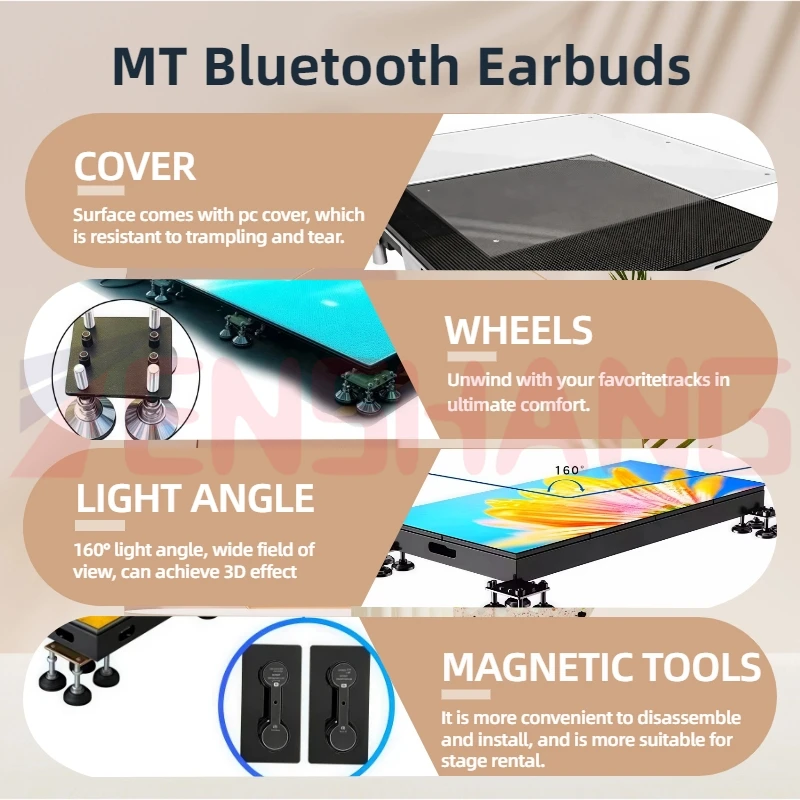 شاشة عرض LED تفاعلية مقاومة للماء لشريحة ألعاب الرقص وشريحة المسرح #3