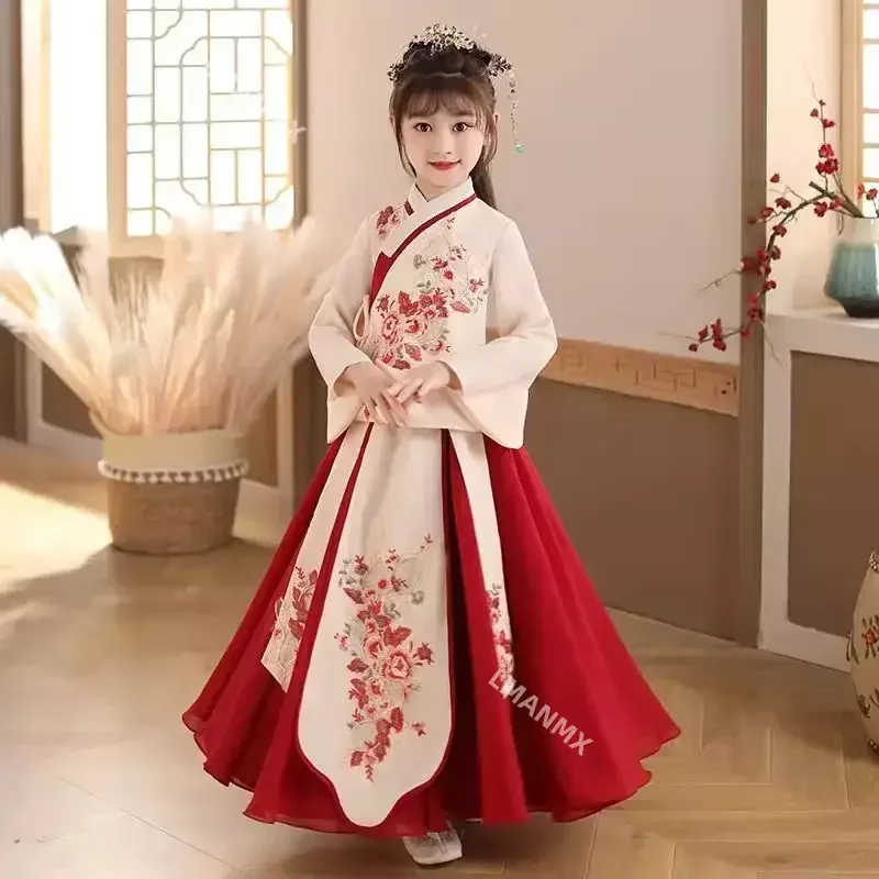 

Chinese Japanese and Korean Children's Christmas Dress Girls' Kimono Chinese Traditional Vintage Ethnic Ancient Dance Costume