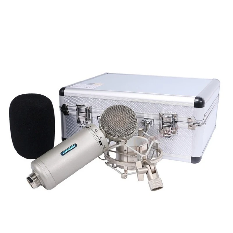 condenser microphone, computer internal and external sound card, mobile phone desktop live broadcast Karaoke recording