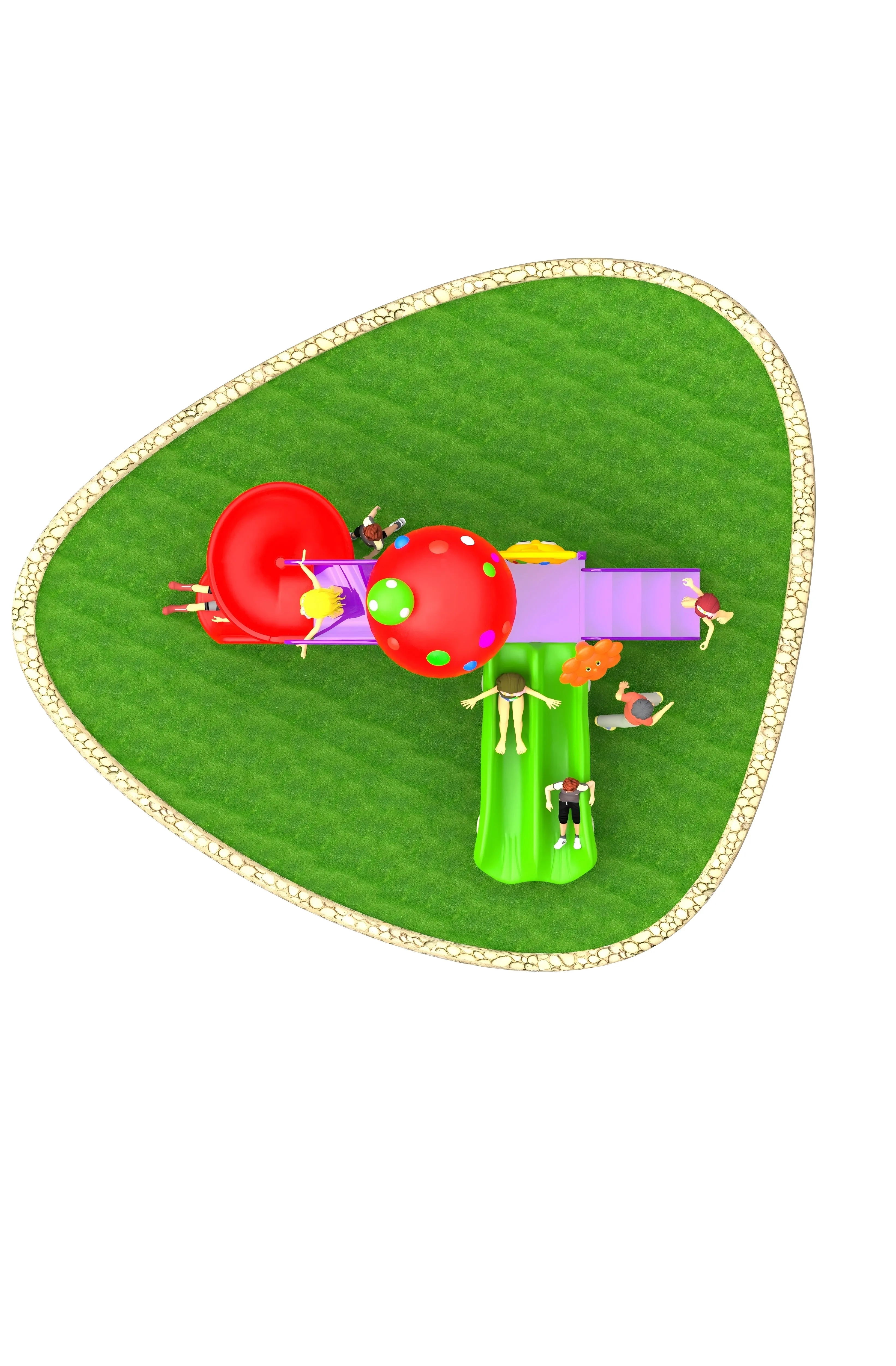 Outdoor Plastic Spiral Slide For Kindergarten Playgrounds Schools Children's Playhouses Parks-High Capacity 5-10 Users