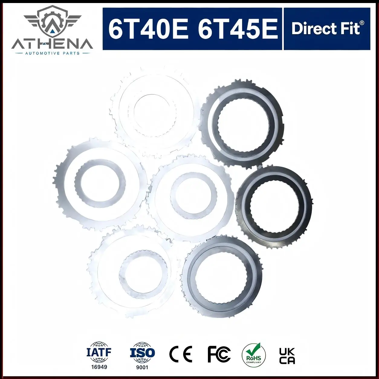 6T40 6T45 6T40E 6T45E Transmission Clutch Steel Plate Kit Fix Warp Slip Harsh Shift Fit Buick LaCrosse 6AT Gearbox