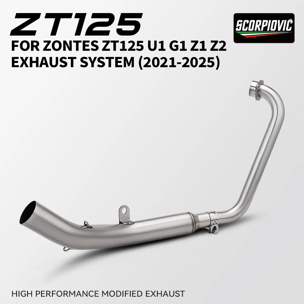 

Выхлопная труба (51 мм) для мотоциклов Zontes ZT125 U1, ZT125 G1, GK125, GK 125, Z1, Z2 2021-2025 годов выпуска