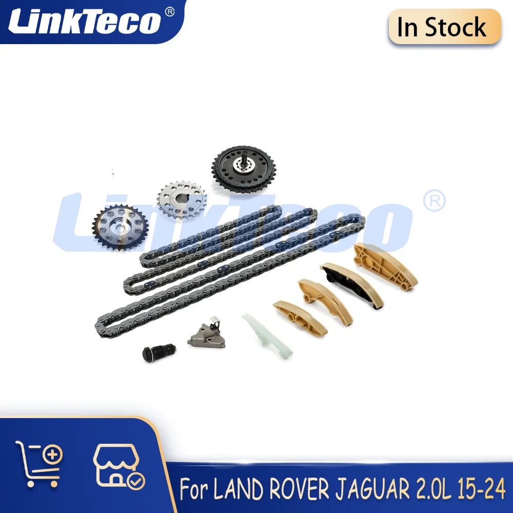 Engine Timing Chain Kit Fit 2.0 L 204DT AJ200 For Land Rover Discovery RANGE ROVER EVOQUE SPORT VELAR Jaguar XF XE  15-24 2.0L
