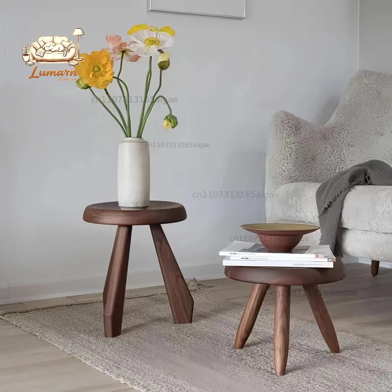 Minimalist Log Stools Modern Home Decoration Shoe Bench Originality Living Room Sofa Ottomans Ash Wood Children Low Stools