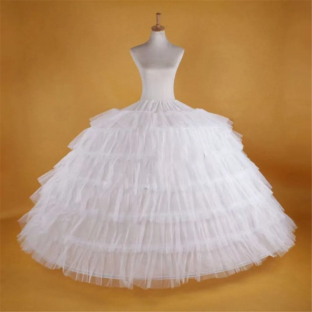 Full White Ball Gown Hoops Wedding Accessories Petticoat Underskirt Slips Quinceanera Gown for Wedding Dress image 5