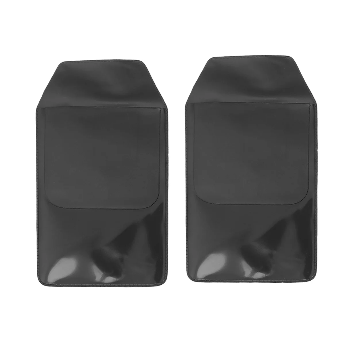10Pcs Anti-Wear PVC Pen Protector Bag Trapezoid Shape Waterproof Pencil Case Black for Pens and Small Trinkets