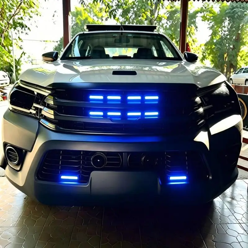 Waterproof Blue Warning Light for Cars, Trucks & Engineering Vehicles  DC 12V-24V Alert Light for Enhanced Safety