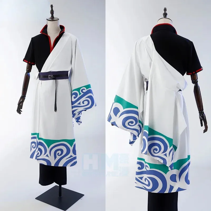25COSGintama Anime SakMiGintoki Disfraz de cosplay, peluca, kimono, top, pantalones, cuerpo, convención, Halloween, evento de Navidad, regalo